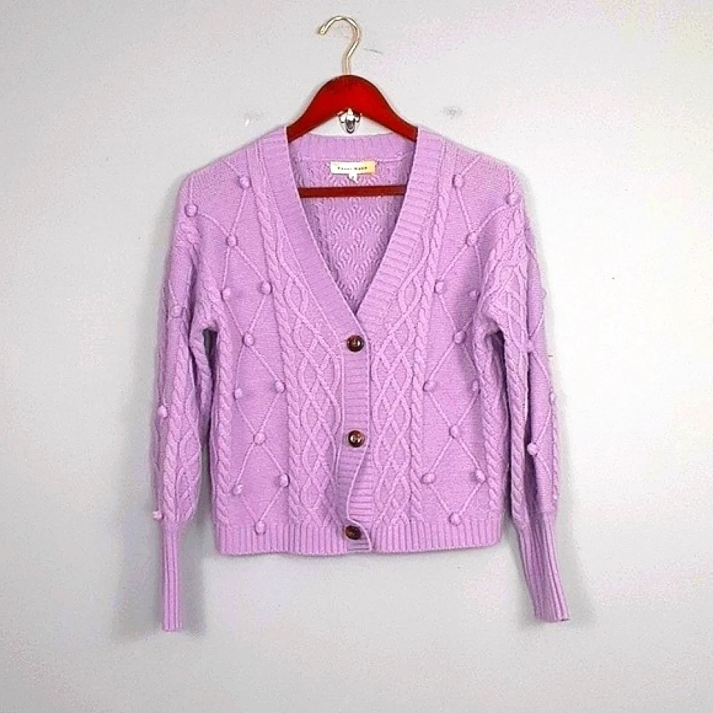 Hazel Moon Soft Girl Cottage Core Aesthetic Pastel Cropped Cardigan Sweater